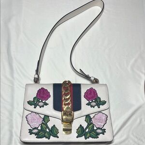Gucci Slyvie Embroidered Floral Bag